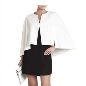 BCBGMAXAZRIA CAPE DETAILED DRESS